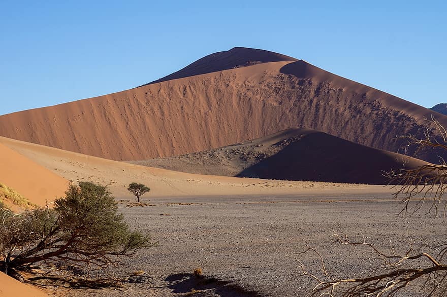 deserto, sabbia, dune, paesaggio, arido, natura, scenario, campagna, Sossusvlei, deserto namib