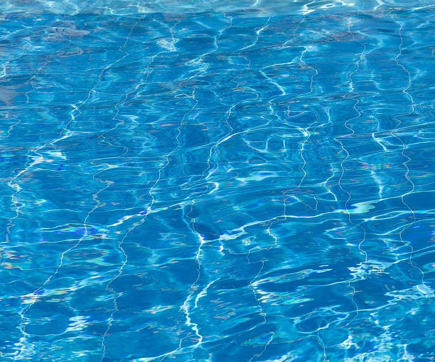 piscina, ao ar livre, verão, período de férias, agua, limpar \ limpo, azul, onda, origens, abstrato, líquido