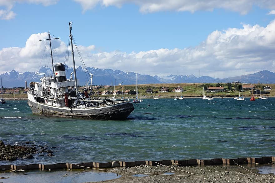 bote, enviar, navegación, mar, argentina, Patagonia
