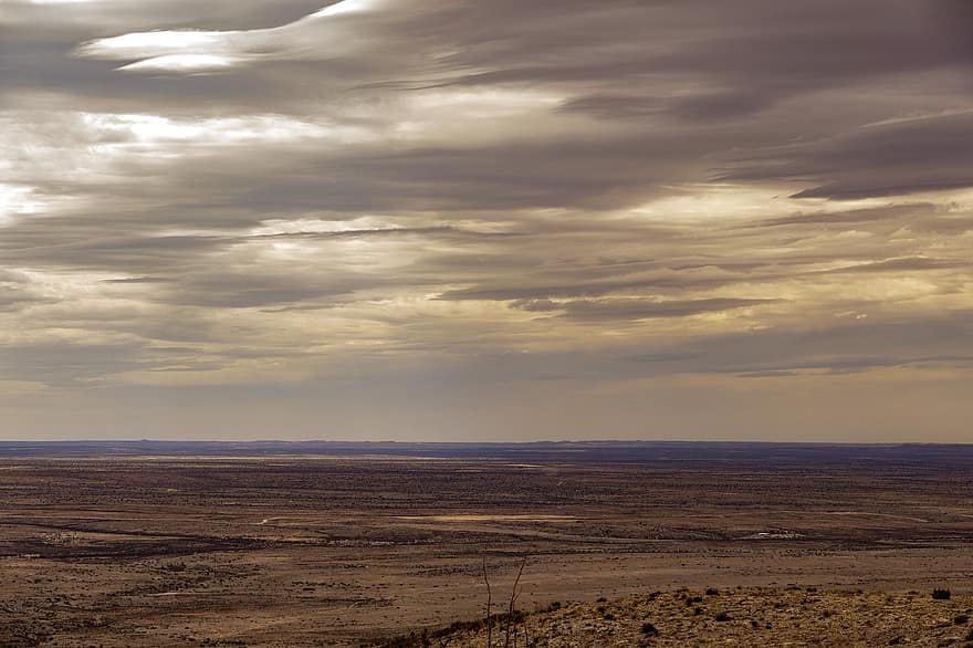 Desert, Land, Clouds, Sky, Dry Land, Arid, Dry, Dirt, Sand, Landscape, Nature