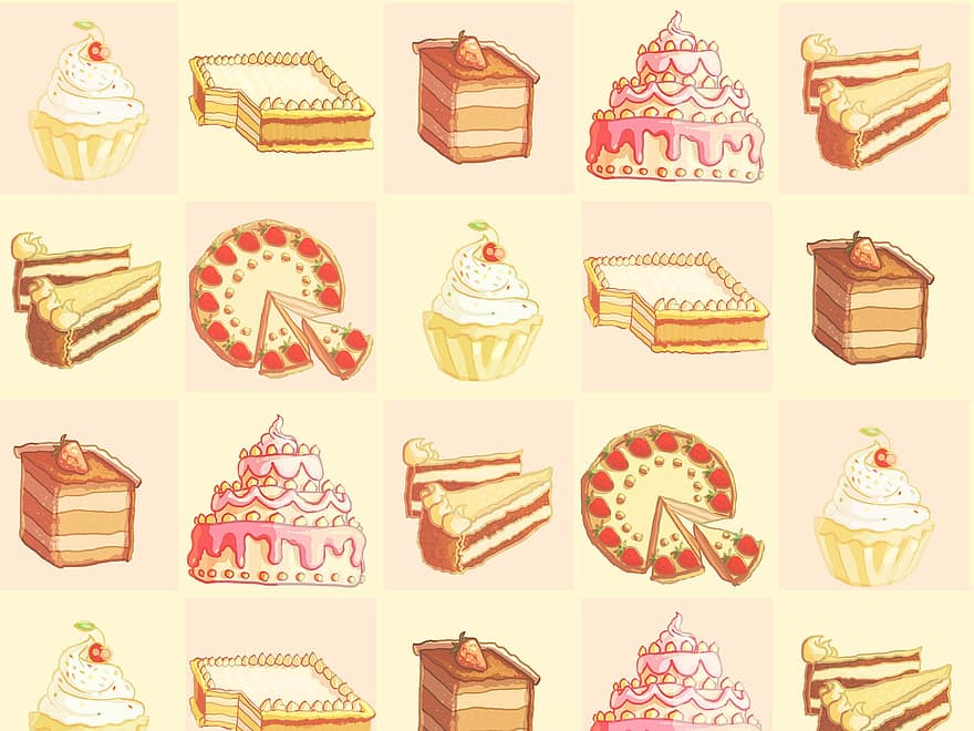 kek, unlu Mamüller, şekerleme, dut, çilek, Gıda, Desen, doku, arka fon, tatlı, güzel