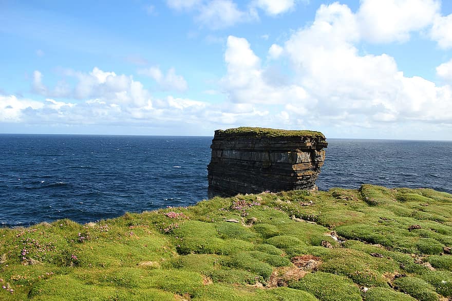 mar, Irlanda, formacion de roca, acantilado, Oceano, naturaleza