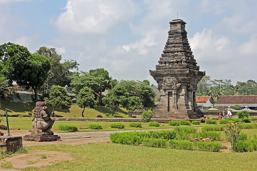 Penataran, tapınak, park, Blitar, Endonezya, hindu tapınağı, kalıntılar, mimari, tarihi