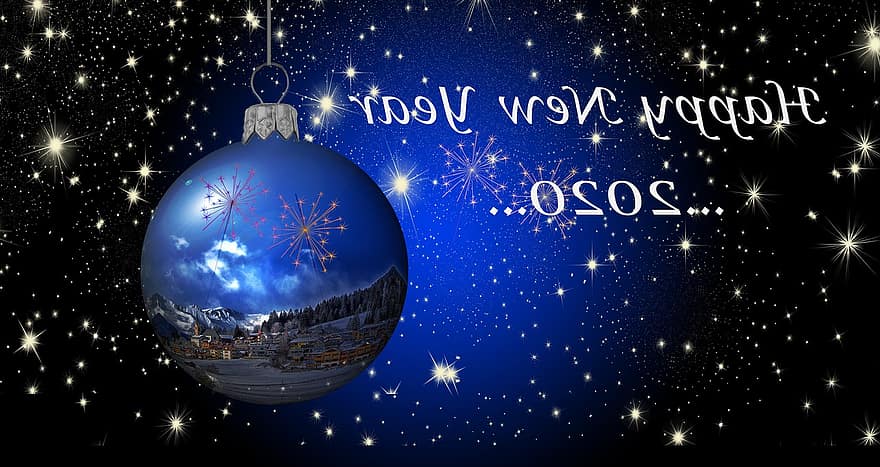 Il nuovo anno 2020, felice anno nuovo, celebrazione, Natale, decorazione, natale, regalo, Blu Felice, Notizie blu, Regalo blu, Felicità Blu