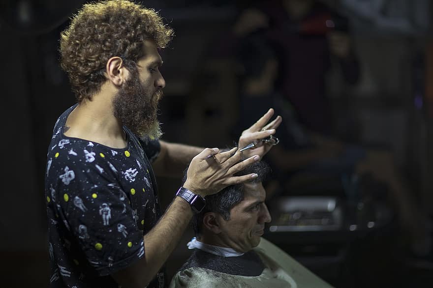 tukang potong rambut, pekerjaan, kerja, persia, pendudukan, bisnis, Iran, Kota Mashad, laki-laki, rambut, salon