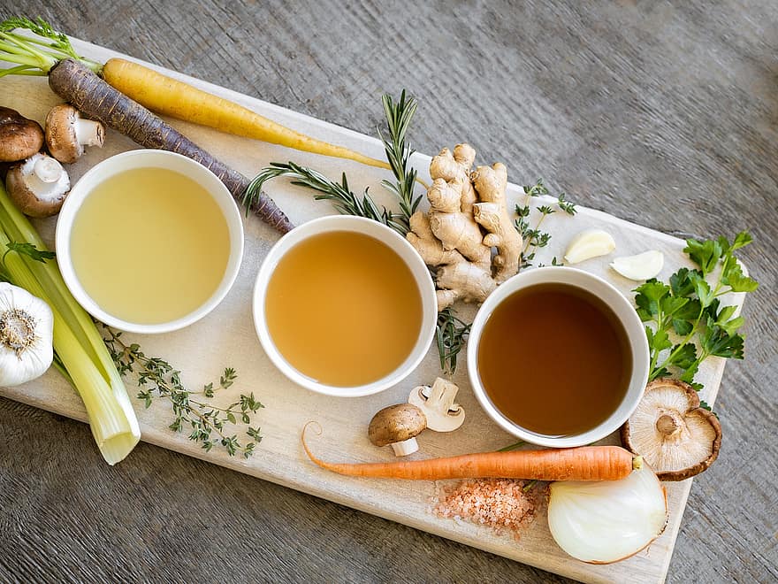 Broth, Soups, Vegetables, Ingredients, Bone Broth, Bouillon, Consomme, Protein, Stock, Bowls, Tasty