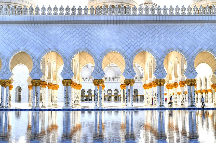 mesquita, zayed, xeique, grande, abu, dhabi, dubai, cultura, árabe, emirados, Unidos