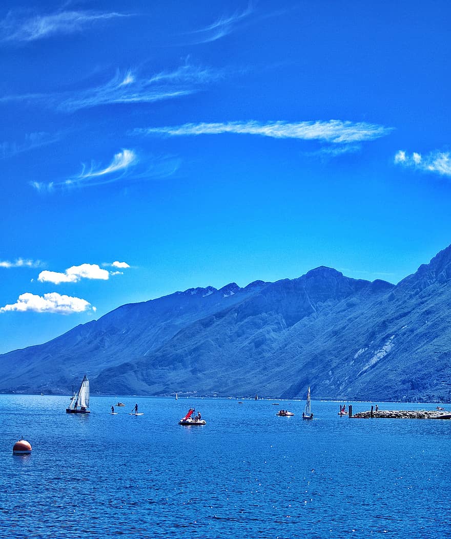 Lake Garda, природа, озеро, летом, отпуск