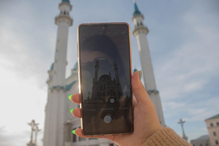 Kazan, Mosque, Tatarstan, The Kremlin, Russia, City, Building, Kul-sharif, Architecture, Clouds, History