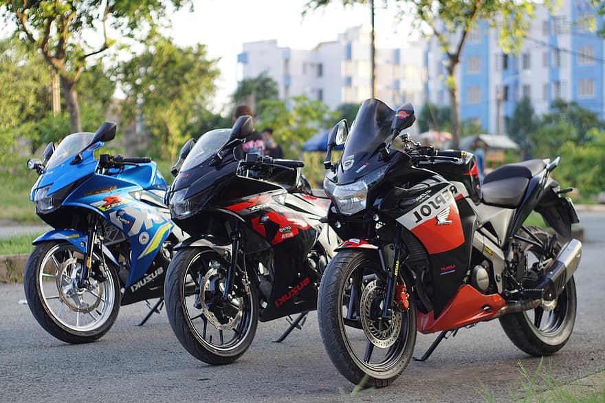 Motorbikes, Motorcycles, Street, Road