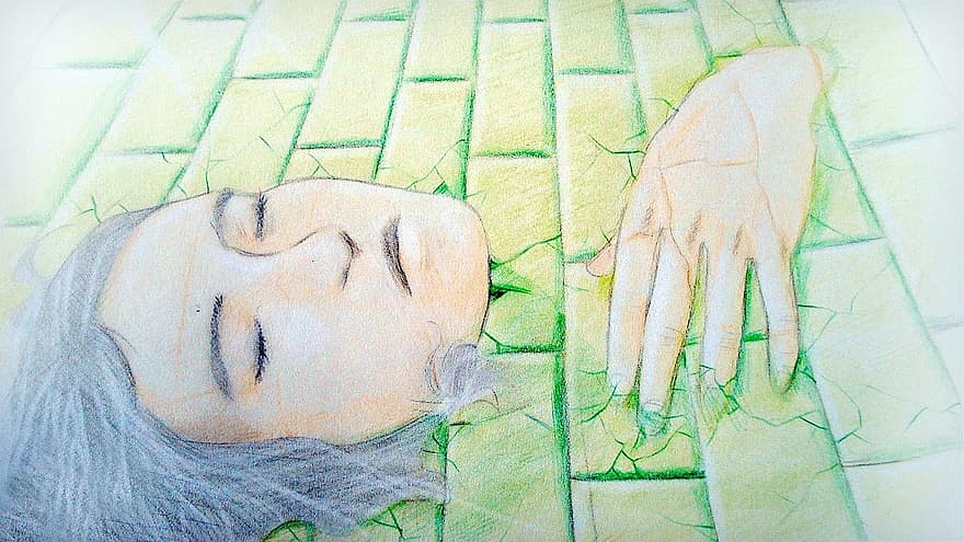 Man In The Wall, Hand, Fairy Tale, Painting, Fantasy, Drawing