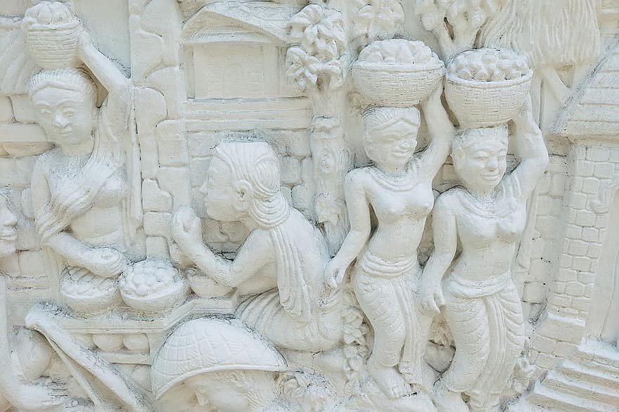 sochařství, socha, příběh, umění, kámen, Asie, kultura, Indie, detail, thai, dekorace