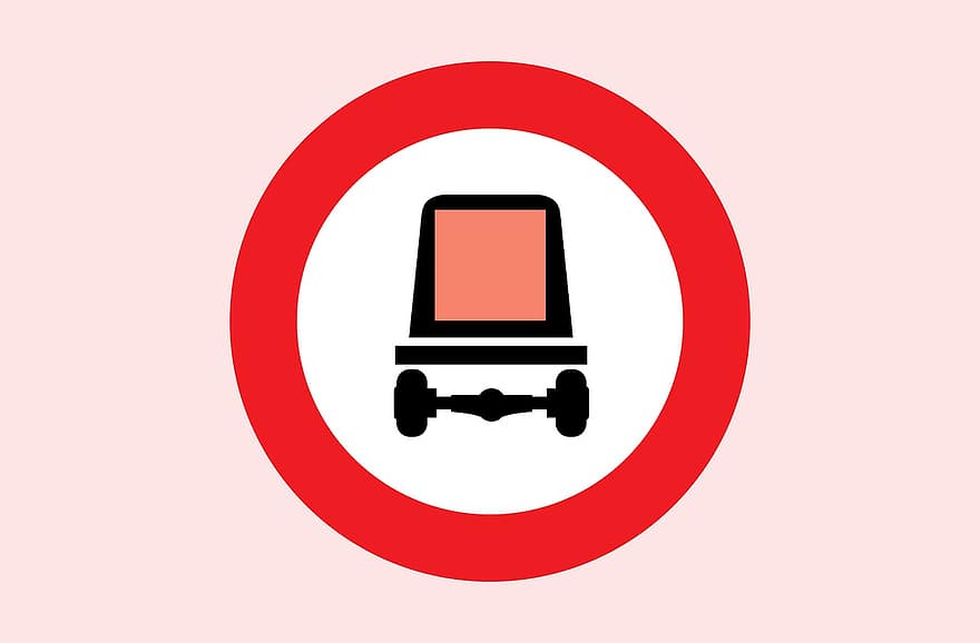 도로, 표지판, 오스트리아, 경고, 금지의, 교통, 주의, 아니, 차량, 적재, 위험한