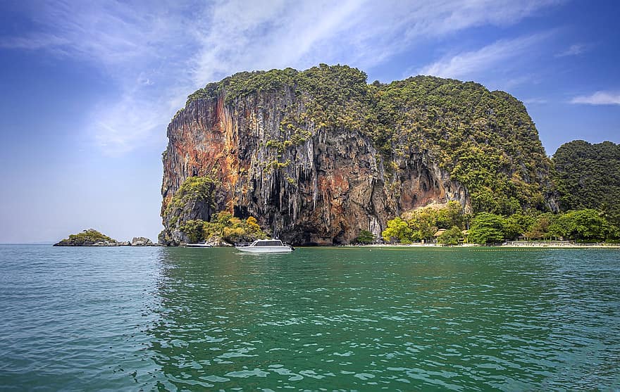 thailand, ö, hav, natur, paradis, turism, utomhus, vatten, blå, landskap, nautiska fartyget