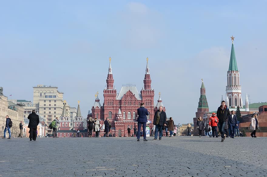 赤の広場、センター、歴史博物館、モスクワ、資本、観光、ロシア