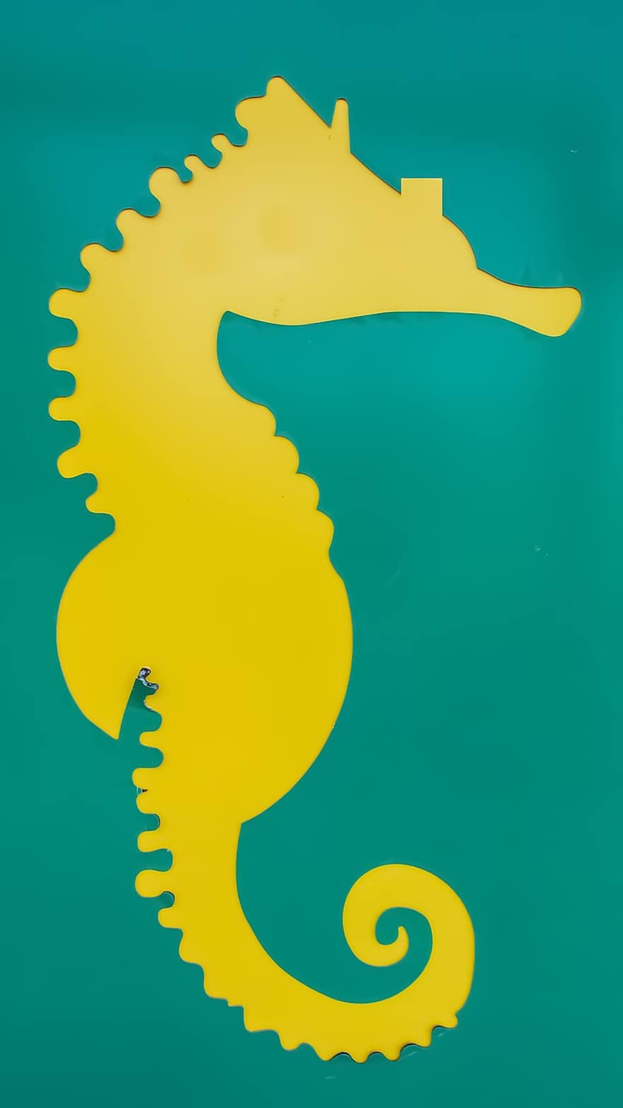ιππόκαμπος, τέχνη του δρόμου, πλάσμα της θάλασσας, πράσινος