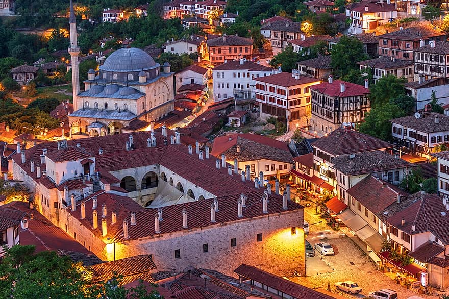 Safranbolu, kent, klassiek, herenhuis, straat, Turkije, op, architectuur, unesco, oud, nostalgie