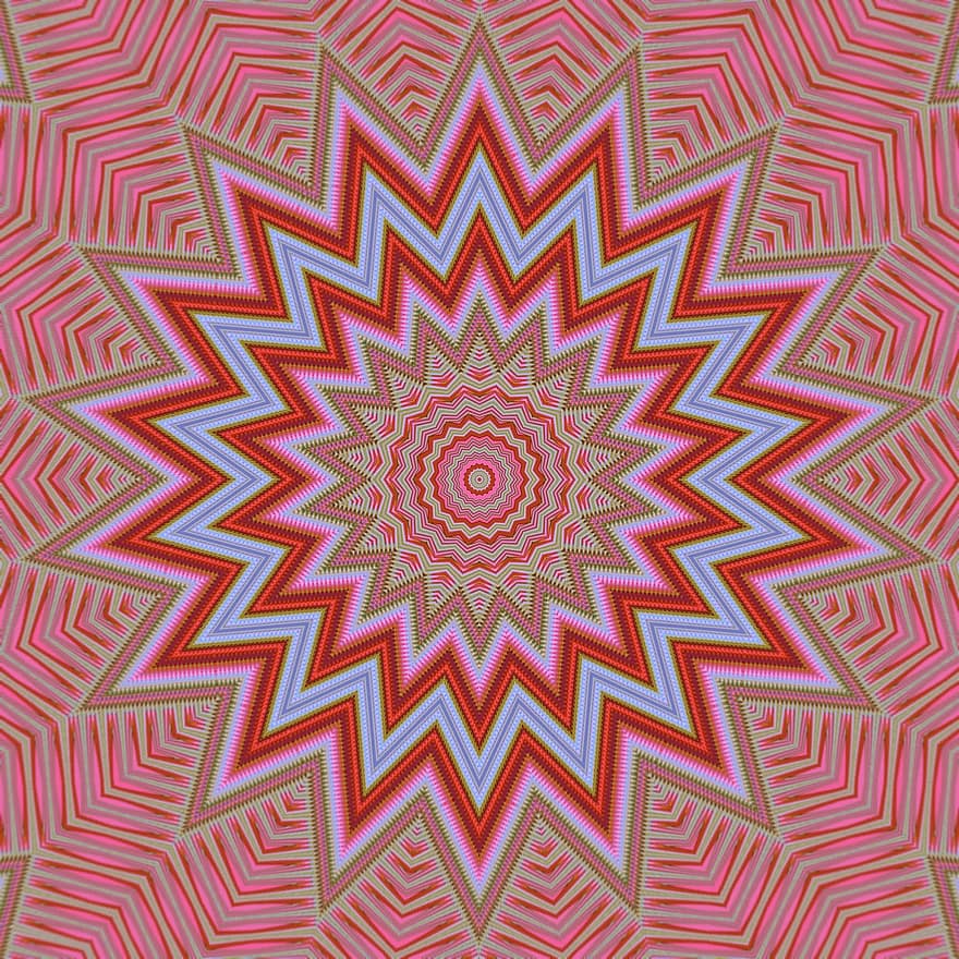 Abstract Art, Abstract Background, Colorful Background, Colorful, Mandala, Kaleidoscope, Red, Art, Round, Star, Decoration
