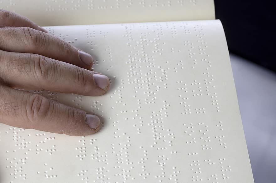 braille, prsty, číst, Braillova kniha, ruce, klíče, zrakově postižené, dotek, modifikátory