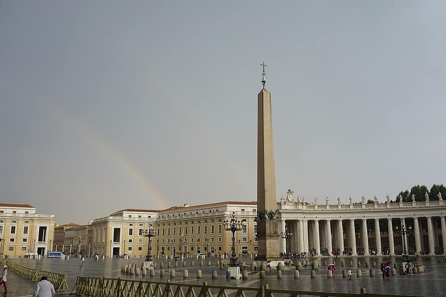 Città del Vaticano, arcobaleno, viaggio, turismo, Italia, Roma, architettura, posto famoso, cristianesimo, religione, paesaggio urbano