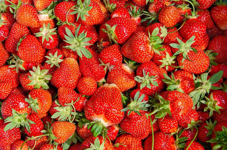 jordgubbar, ljuv, röd, färsk, utsökt, hälsosam, saftig, vitaminer, frukt, Jordgubbar tid, jordgubbe