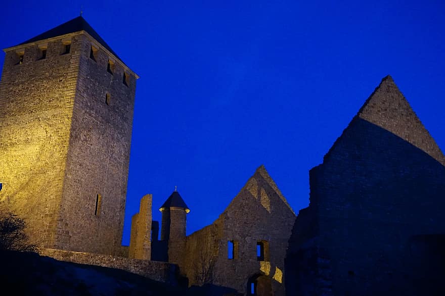 Château, historique, Voyage, tourisme, architecture, nuit, l'histoire, endroit célèbre, vieux, médiéval, extérieur du bâtiment
