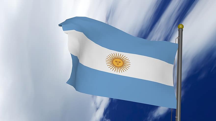 Argentinië, Vlag van Argentinië, vlag, nationaal, land, symbool, natie, wereld-, ontwerp, blauw, structuur