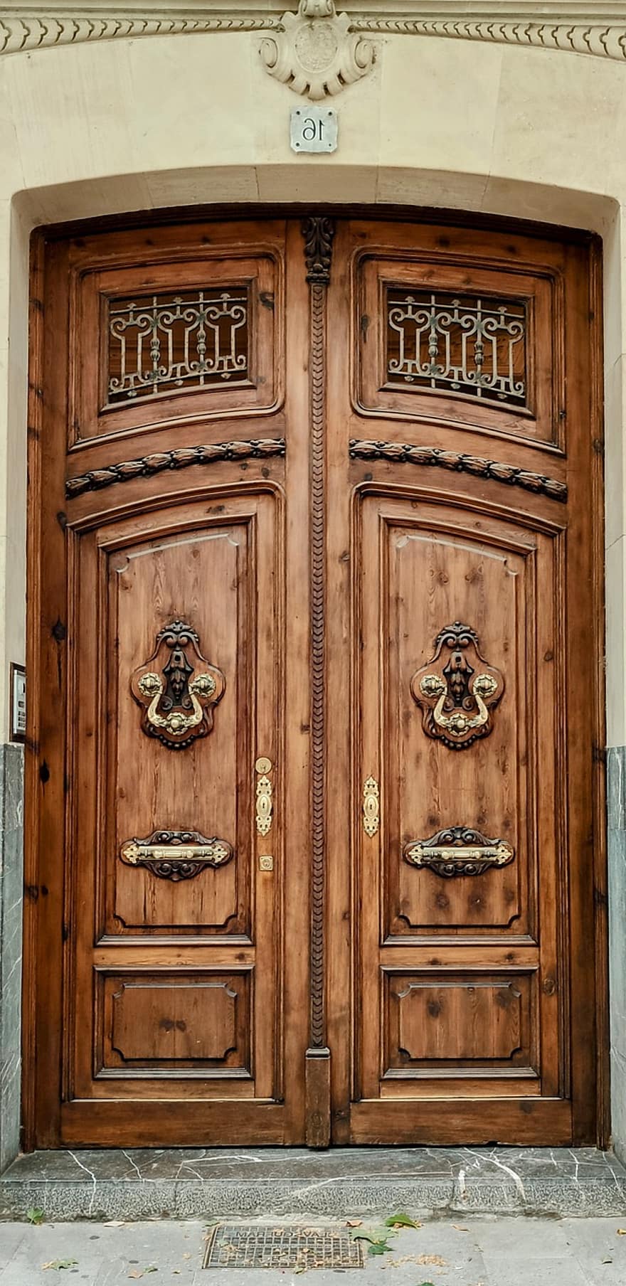 Door, Wooden Door, Doorstep, Double-leaf
