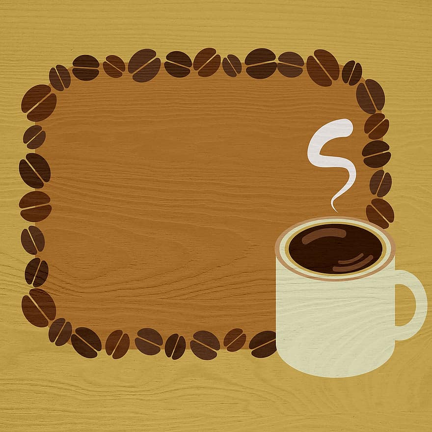 puu tausta, Kahvi Ja Pavut, kahvi, paahdettu, puu, vuosikerta, espresso, pöytä, kofeiini, juoda, kuppi
