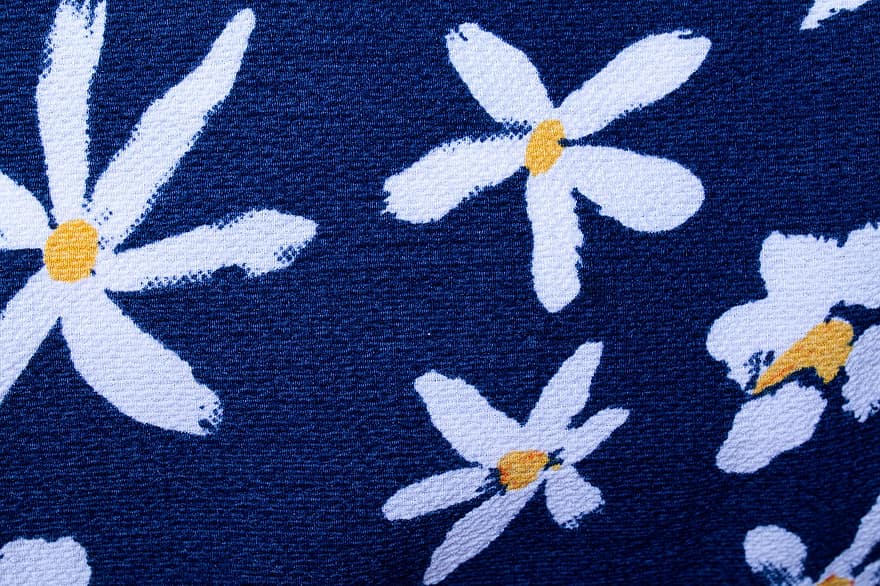 teixit, fons floral, estampat floral, fons blau, motiu floral, Fons de pantalla de tela, fons de tela, fons, drap, textura, fons de pantalla