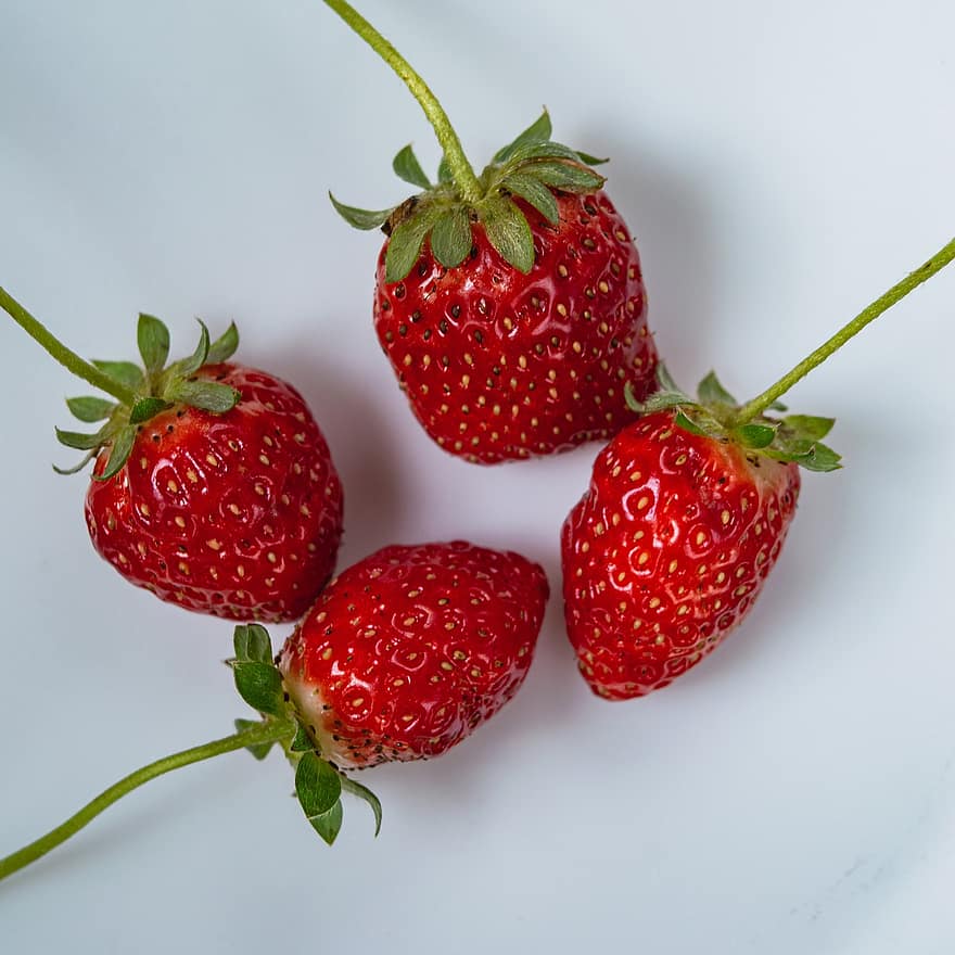 des fraises, fruits, aliments, Frais, en bonne santé, mûr, biologique, sucré