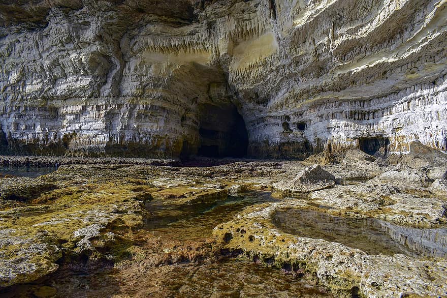 пещера, туризъм, пътуване, Кипър, пейзаж, природа, cavo greko, морски пещери, изкуствена пещера, геология