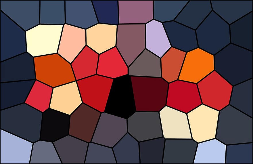 wzór, tło, Mozaika Drzewa, kolorowy, tekstura, kolor, powierzchnia, niebieski, czerwony, kafelki mozaikowe, żółty