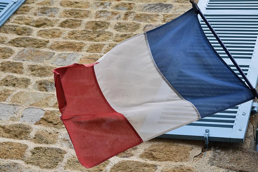 フランスの旗、エンブレム、シンボル、国家、全国の、市民権、フランス語、愛国心が強い、バナー、パビリオン