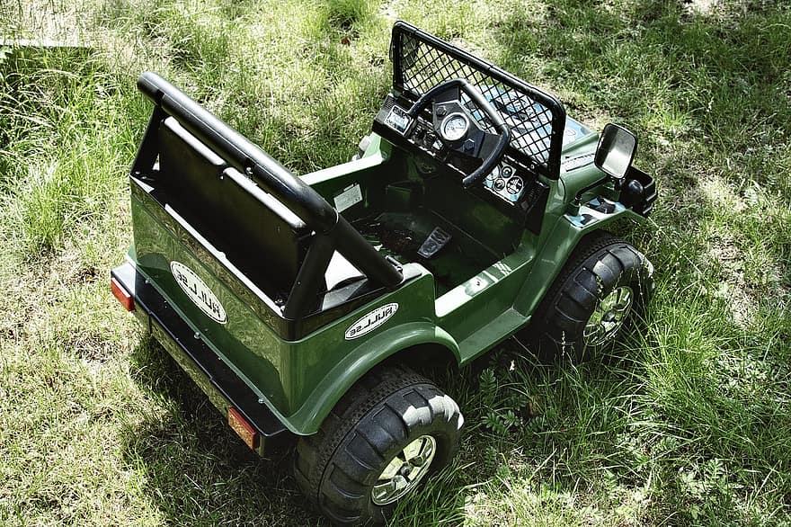 jeep, coche de juguete, vehículo de juguete