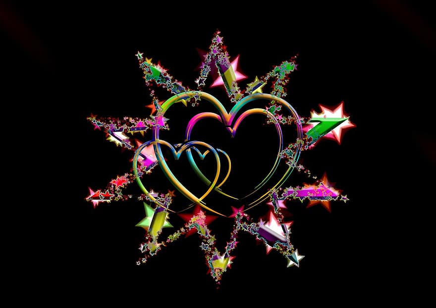 cor, amor, sort, resum, relació, gràcies, decoració, salutació, targeta de felicitació, postal, dia de Sant Valentí
