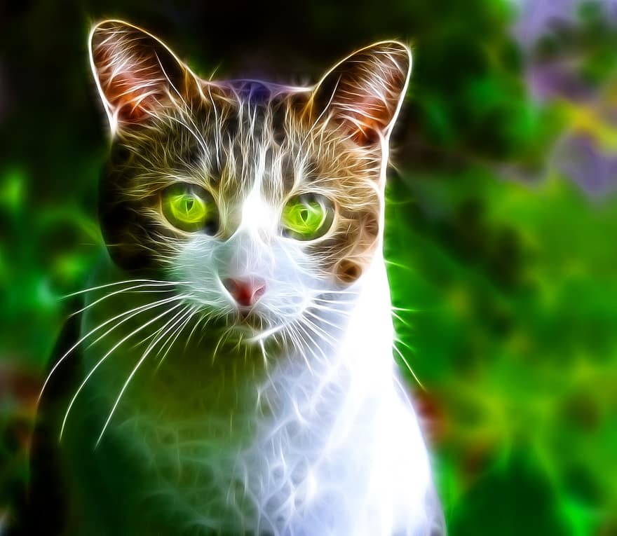 katt, kattdjur, sällskapsdjur, djur-, gata, katt ansikte, se, polisonger, kattnos, kattögon, feline look