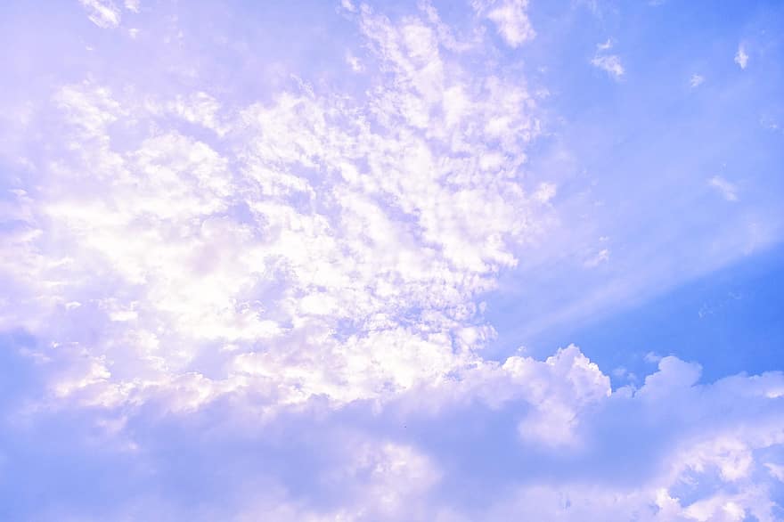 „cloudscape“, debesys, dangus, debesuota, saulės šviesa, kumulusas, dieną
