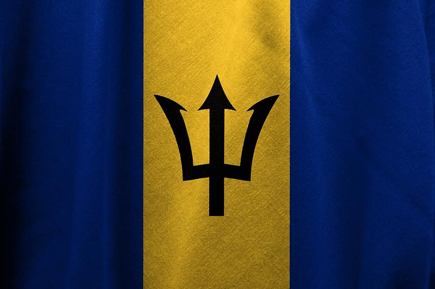 Barbados, bandera, país, símbolo, nación, nacional, patriotismo, nacionalidad, emblema, patriótico