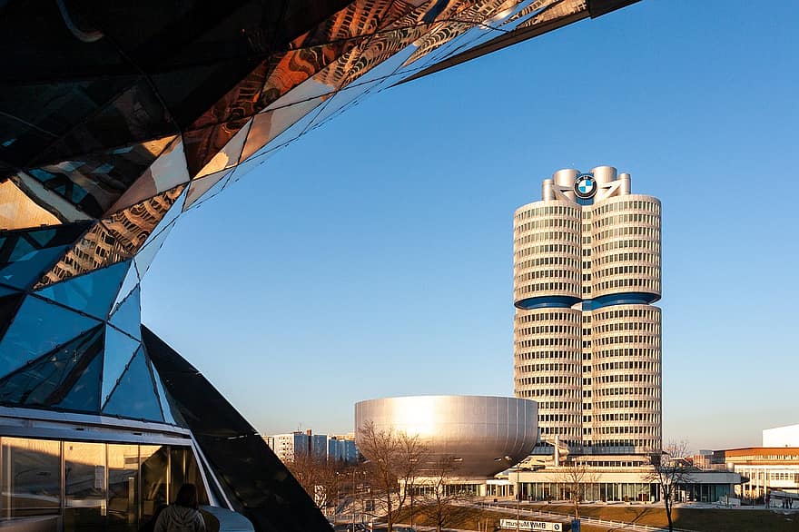 Buildings, City, Munich, Germany, Bmw, Tower, Office Building, Skyscraper, Architecture, Modern