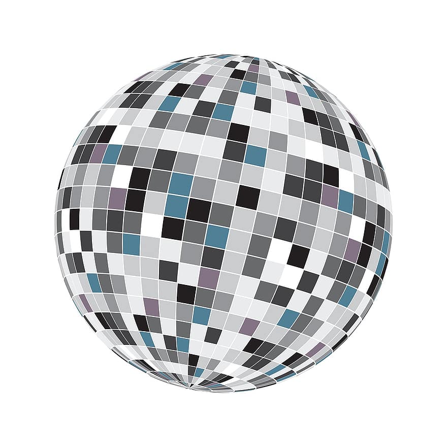 Disco Ball, Party, Disco, Mirror Ball, Reflection, Sparkle, abstract, shiny, illustration, design, sphere
