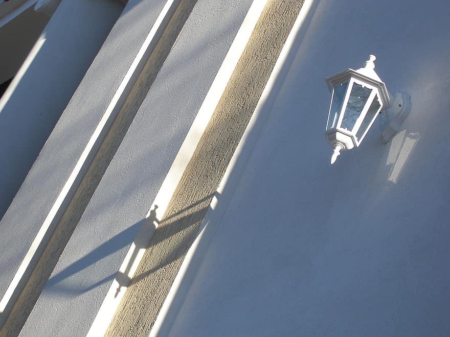 Lantern, Wall, Light, Shadow, Diagonal, Reflection, architecture, glass, blue, close-up, window