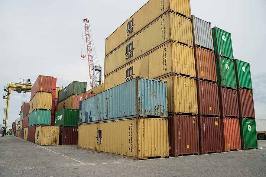 Port, Ship, Crane, Containers