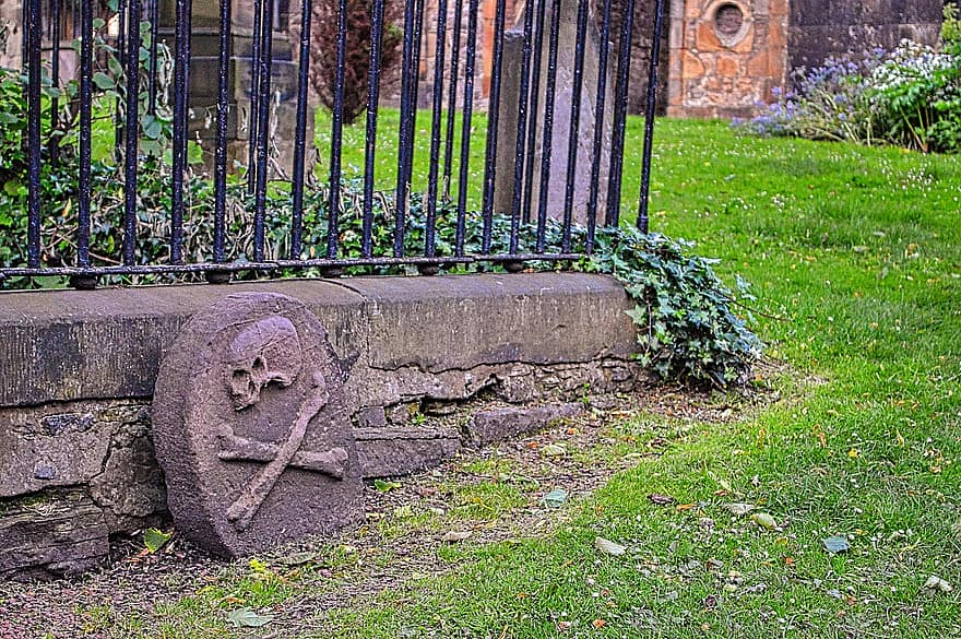 старое кладбище, надгробная плита, могила, кладбище, гробница, захоронение, Эдинбург, Шотландия, Великобритания