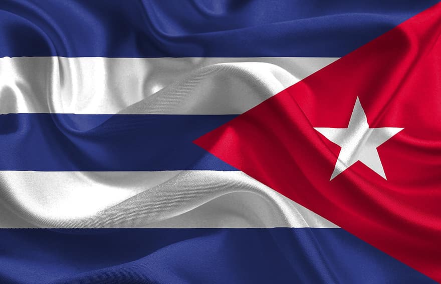 Kuba, negara, bendera, Nasional, bangsa, simbol, Amerika, karibia, bintang, merah, biru