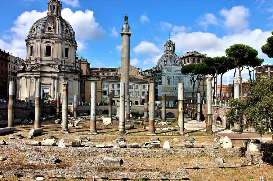kostel, katedrála, roma, starověké, Itálie, Dějiny, architektura, starý, město, slavný, italština