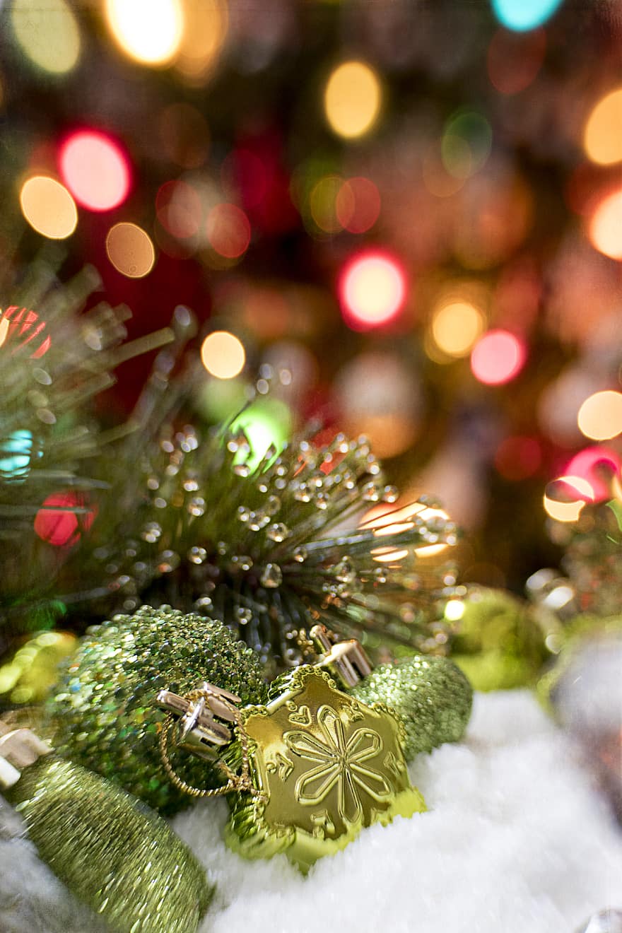 Crăciun, fundal, vacanţă, copac, lumini, sezonier, Acasă, în interior, decor, defocalizare, concept