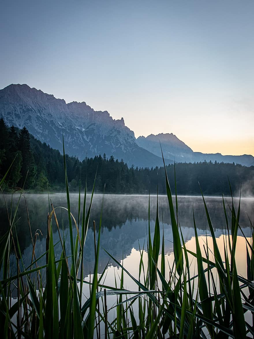 alpino, montagne, lago, bergsee, paesaggio, natura, Baviera, vertice, panorama, escursioni a piedi, vacanze
