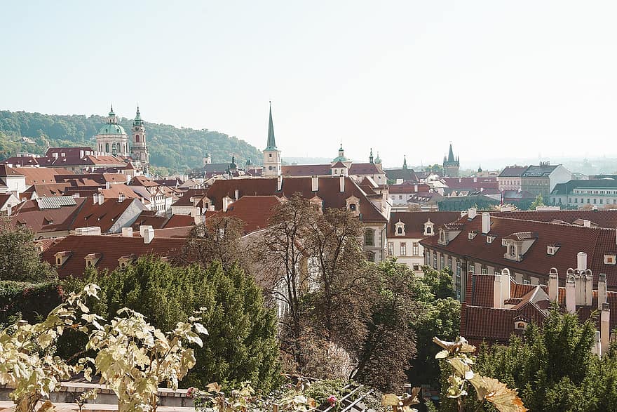 シティ、旅行、観光、建築、プラハ、ヨーロッパ