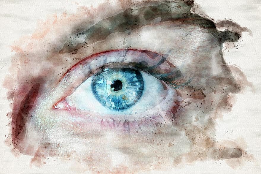 Eye, Watercolor, Woman, Drawing, Watercolour, Eyes, Girl, Portrait, Face, Artistic, Painting